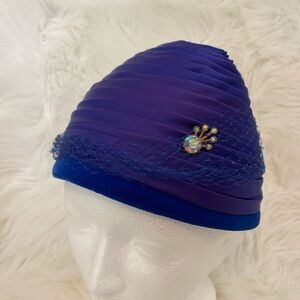 Vintage Aldens Satin Turban Fascinator Hat